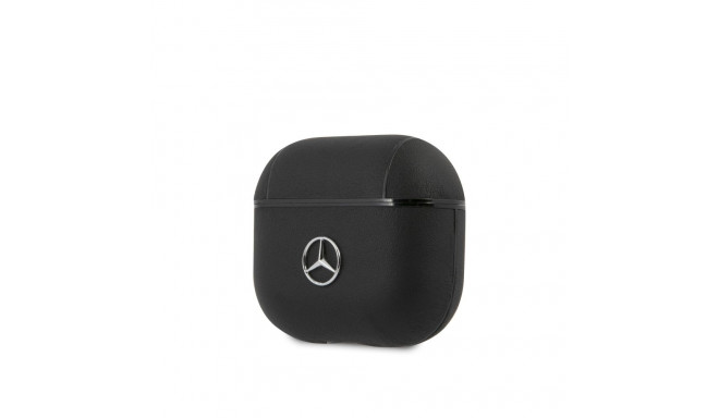 MEA3CSLBK Mercedes nahast ümbris AirPods 3 jaoks must