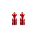 Salt and pepper grinder set 11cm red
