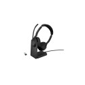 Jabra Evolve2 55 UC Stereo Link380a juhtmevaba peakomplekt Bluetooth USB-A, laadimisalus, must