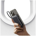 USAMS XR Series CD228 10000mAh 20W + USB-C/Lightning kaabel valge powerbank