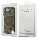 Case Guess 4G Circle Classic Logo MagSafe iPhone 16e jaoks pruun