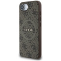 Guess 4G Ring Classic Logo MagSafe ümbris iPhone 16e pruun
