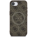 Guess 4G Ring Classic Logo MagSafe ümbris iPhone 16e pruun