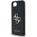Case Guess Grained Big 4G Logo Small Classic Logo for iPhone 16e black Case Guess Grained Big 4G Logo Small Classic Logo for iPhone 16e black
