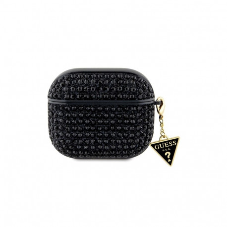 Guess GUA3HDGTPK AirPods 3 cover black Rhinestone Triangle Charm
