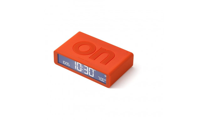 Lexon Flip Classic two-sided alarm clock orange