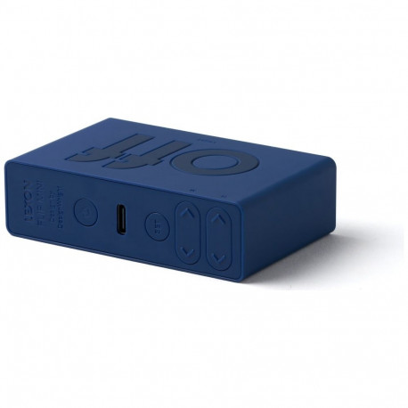 Lexon Flip Mini Dual-Sided Alarm Clock dark blue