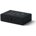 Lexon Flip Mini dual-sided alarm clock black