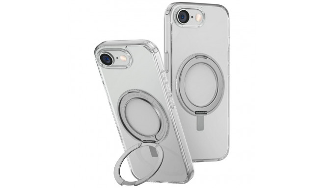 Case UNIQ Swivix for iPhone 16e (2025) 360 pöörlev tugijalg läbipaistev