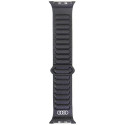 Strap Audi Logo Genuine Leather Magnetic Ring for Apple Watch 40/41/42mm black