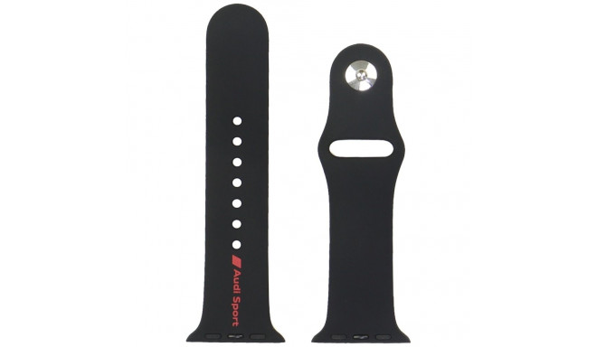 Strap Audi Sport Red Logo Silicone Watch Strap for Apple Watch 40/41/42mm black