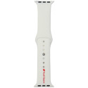 Strap Audi Sport Red Logo Silicone Watch Strap for Apple Watch 40/41/42mm white