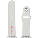 Audi Sport punane logoga silikoonist rihm Apple Watch 44/45/46/49mm valge