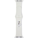 Strap Audi Sport Red Logo Silicone Watch Strap for Apple Watch 44/45/46/49mm white