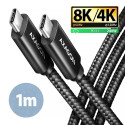 Axagon andmeside- ja laadimiskaabel USB4 Gen 3x2, 1 m | BUCM3-CM15AB | USB Type C - USB Type C
