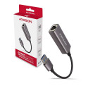 AXAGON ADE-TR kompaktne alumiiniumist USB 3.2 Gen 1 Gigabit Ethernet 10/100/1000Mbit adapter automaa
