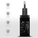Axagon dual seinalaadija 240V/2x USB port QC3.0/AFC/FCP ja 5V-1.2A, 24W | ACU-QS24