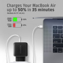 Axagon GaN seinalaadija 2x porti (USB-A + USB-C), PD3.0/PPS/QC4+/SFC2.0/AFC/SCP/FCP/Apple, 45W | ACU