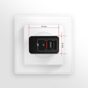 Axagon dual seinalaadija 240V/2x USB port QC3.0/AFC/FCP ja 5V-1.2A, 24W | ACU-QS24
