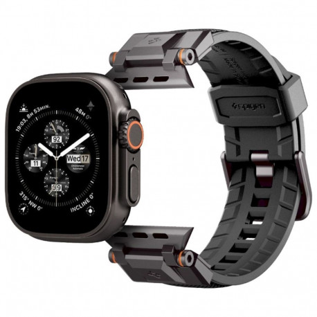 Spigen DuraPro Armor kaitseümbris Apple Watch 6/7/8/9/10/SE/Ultra 1/Ultra 2 (44/45/46/49 mm) must