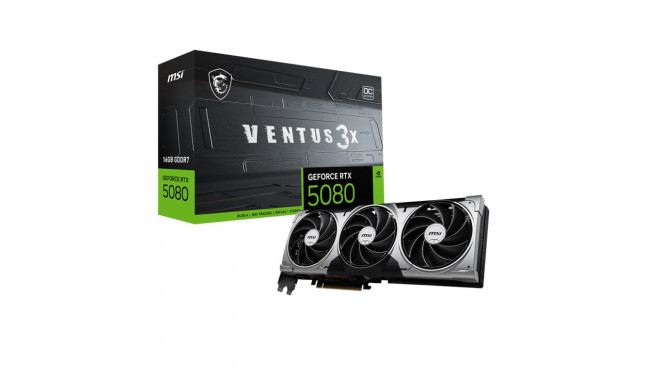 MSI GeForce RTX 5080 Ventus 3X OC 16GB GDDR7 DLSS4 Graphics Card