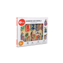 bo. Educational wooden puzzle "Numbers and animals"