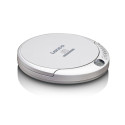 Lenco CD-201SI Portable CD Player with Audiobook and Charging Function, Silver