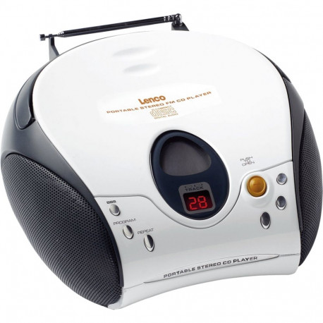 Lenco SCD-24 Portable Radio with CD Player White