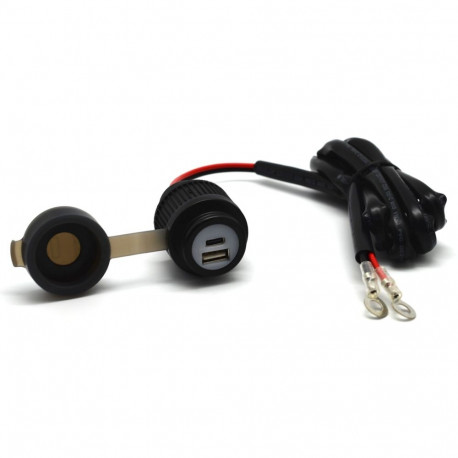 Albrecht Duo USB A+C pesa mootorratta 12/24V