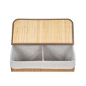 Laundry box with divider G21 63555163, 105l, bamboo