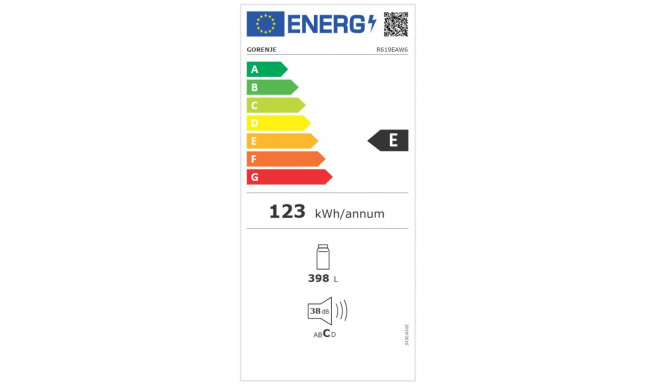 Gorenje Refrigerator | R619EAW6 | Energy efficiency class E | Free standing | Larder | Height 185 cm