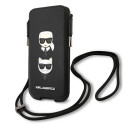 Karl Lagerfeld Handbag KLHCP12LOPHKCK6.7" black hardcase Saffiano Ikonik Karl&Choupette Head