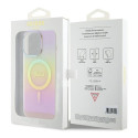 Guess GUHMP15LHITSP iPhone 15 Pro 6.1" roosa kõvakorpus IML iridescent MagSafe