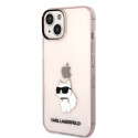 Karl Lagerfeld KLHCP14SHNCHTCP iPhone 14/ 15 / 13 6.1" roosa kõvakaaneline Ikonik Choupette
