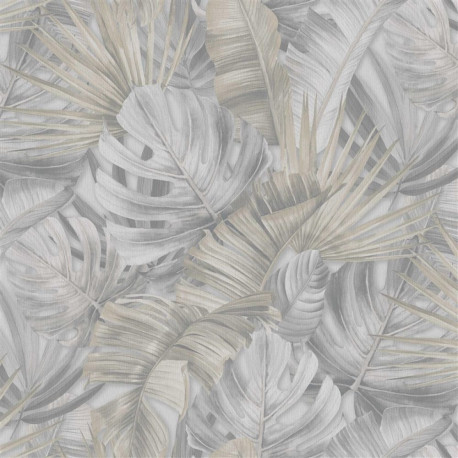 WALLPAPER 525227 GREY LEAVES (12)