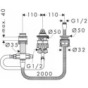 Segisti kinnitusosa Hansgrohe 13439180