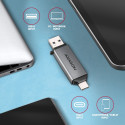 AXAGON Mobiilne USB 3.2 Gen 1 MINI kaardilugeja USB-C ja USB-A ühendustega | CRE-DAC
