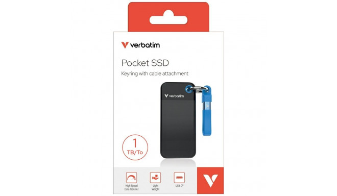 Verbatim Drive SSD 1TB - võtmehoidja kaabliga USB 3.2 gen.2 must-sinine 32191