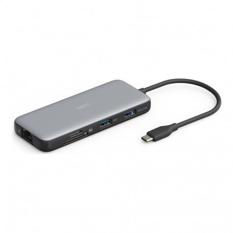 Digitus USB-C dokkimisjaam, 7-porti | DA-70914 | Ethernet LAN (RJ-45) port 1 | HDMI portide arv 1
