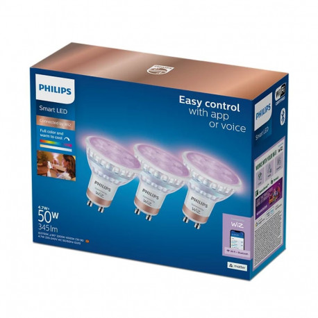 Philips nutikas WiFi-spot PAR16 GU10 3pcs 4.7W RGB