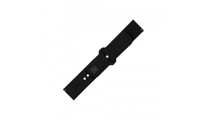 Fixed sportlik rihmakomplekt kiirkinnitusega 22mm nutikellale 160-235 mm must silikoon