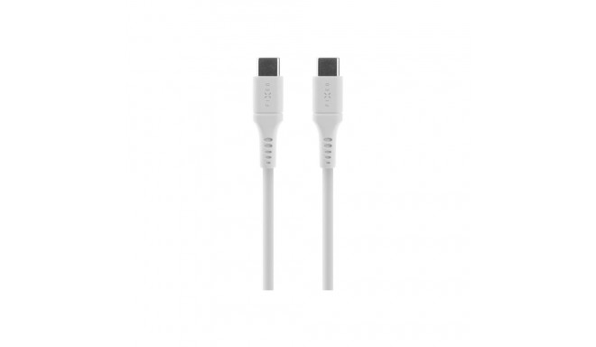 Fixed | Vedel silikoonkaabel USB-C/USB-C, 2m, 60W | FIXDLS-CC2-WH