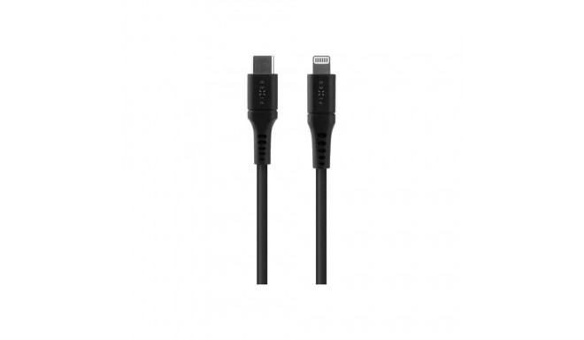 Fixed | vedelast silikoonist USB-C/Lightning kaabel, 1.2m | FIXDLS-CL12-BK