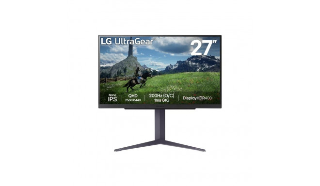 LG 27GS85Q-B 27" IPS QHD 16:9 180 Hz 1 ms 2560 x 1440 pikslit 400 cd/m² 2 HDMI-porti