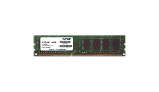 Patriot Signature mälu, DDR3, 8 GB, 1600 MHz, CL11 (PSD38G16002)