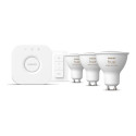 Philips Hue WCA stardikomplekt 3 tk, sild, lüliti | GU10 | 4,2 W | Valge ja värviline valgus