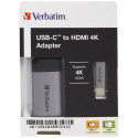 Verbatim adapter USB-C - HDMI 4K alumiinium 49143