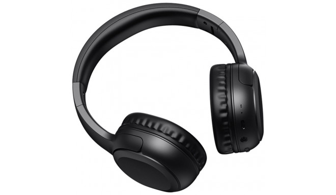 USAMS Bluetooth 5.3 on-ear kõrvaklapid Yun seeria must TDLYEJYX01 (USAMS-YG23)
