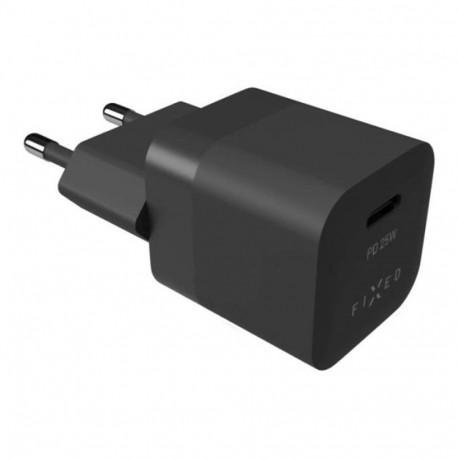 Fixed Mini USB-C reisilaadija, 25W FIXC25M-C-BK