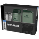 Stanley Gift Set Adventure Vodka Glasses 4pcs 50mL and Flask 0 23L Green 2801883034